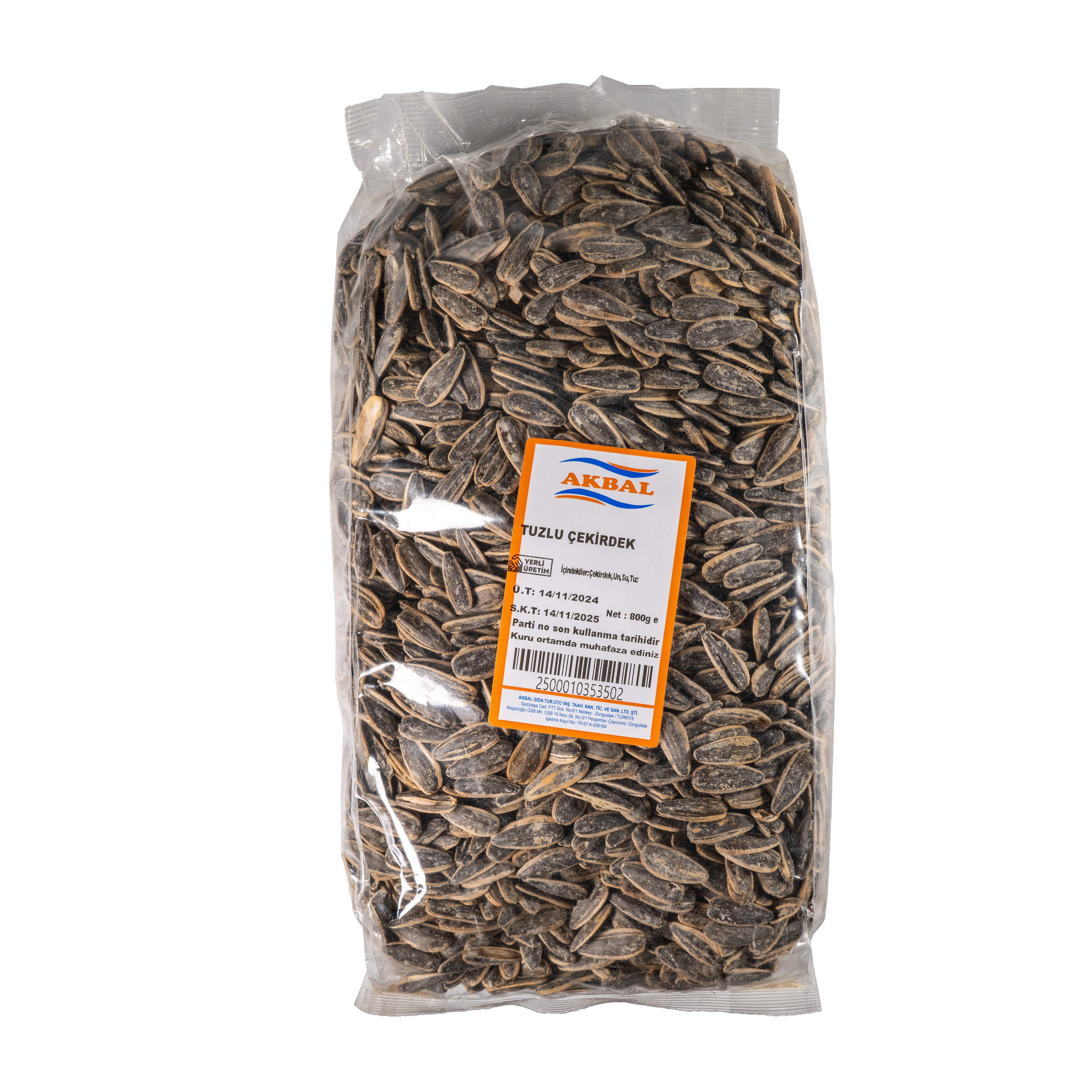 SİYAH ÇEKİRDEK TUZLU 800 GR